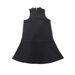 Abercrombie & Fitch Textured Black Flare Sleeveless Dress